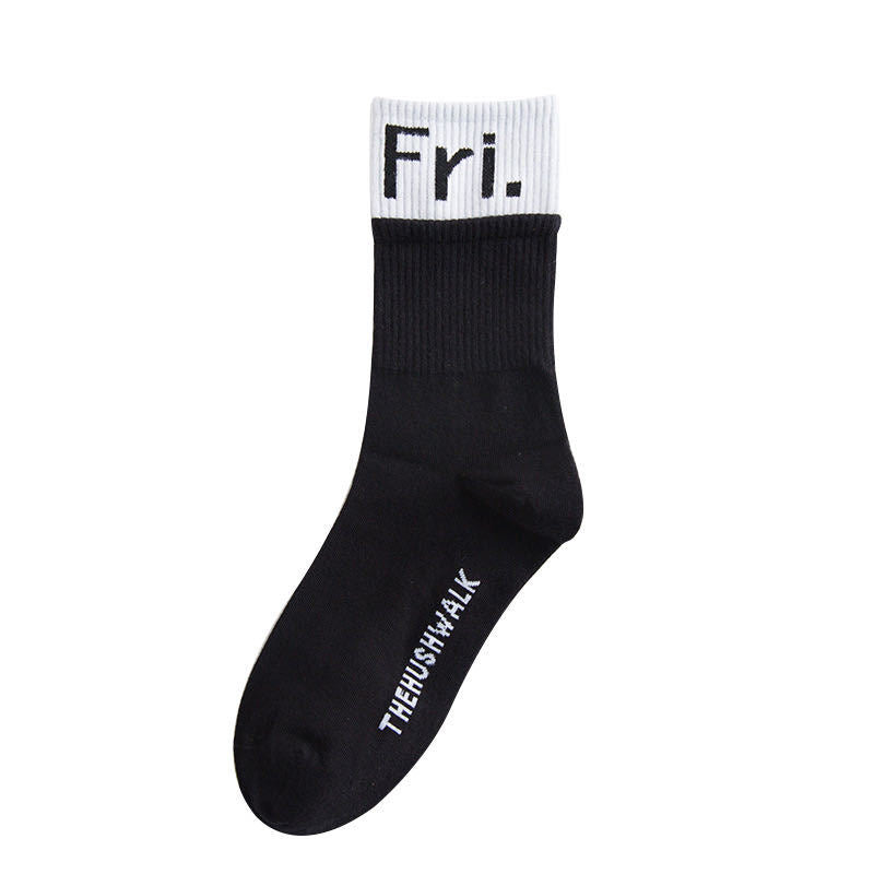 Week Socks - A different color for each day of the week